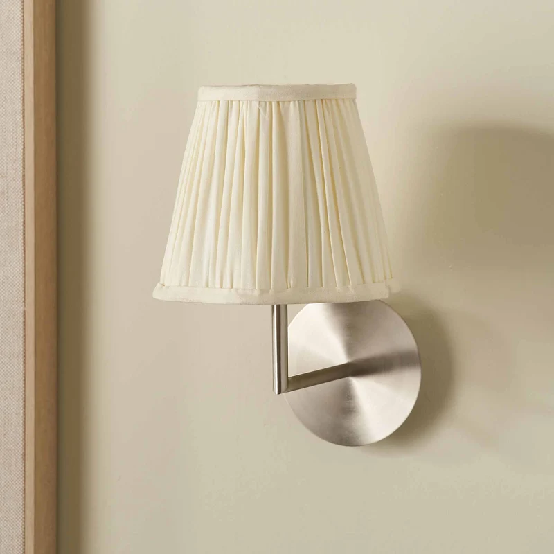 Malia 18cm Cream Mushroom Pleat Scalloped Tapered Lampshade