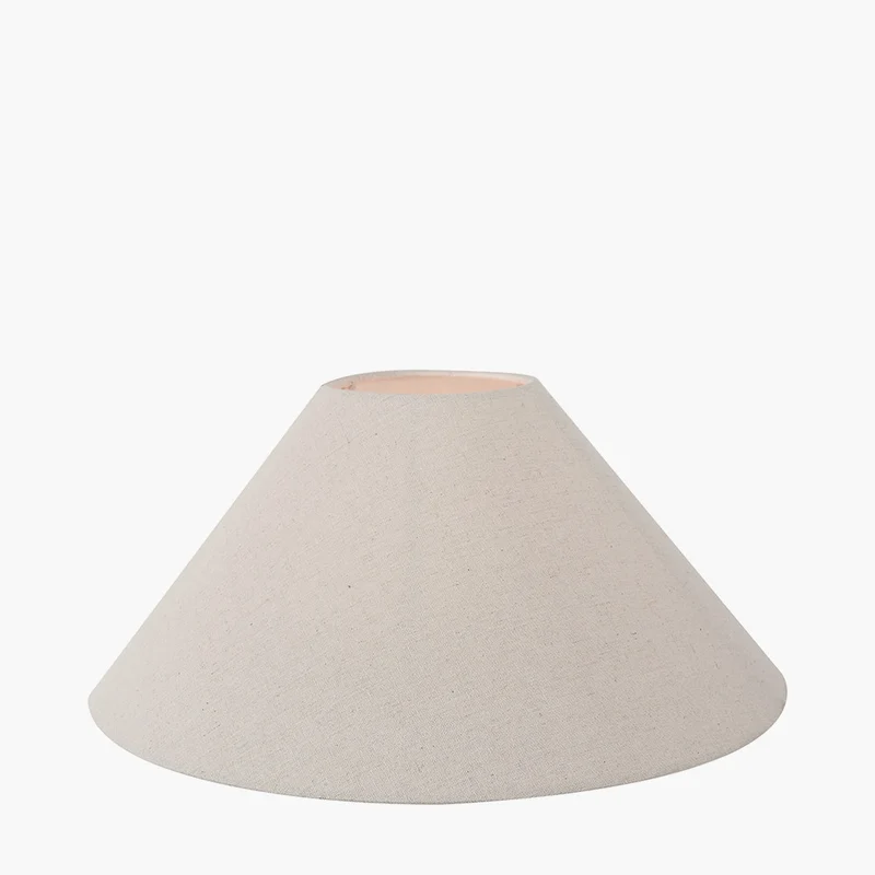 Palau Rattan Wave Table Lamp Base with Harley 30cm Slubby Hopsack Empire Lampshade