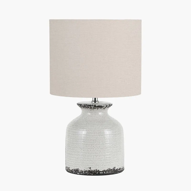 Nori Cream Crackle Ceramic Table Lamp