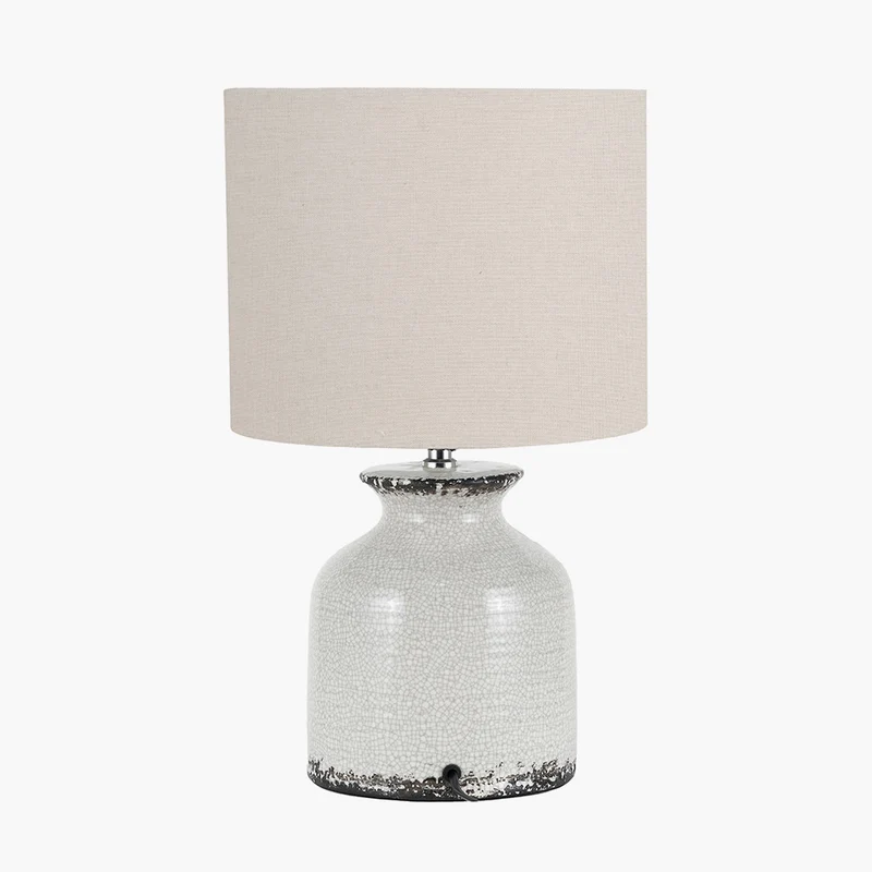Nori Cream Crackle Ceramic Table Lamp