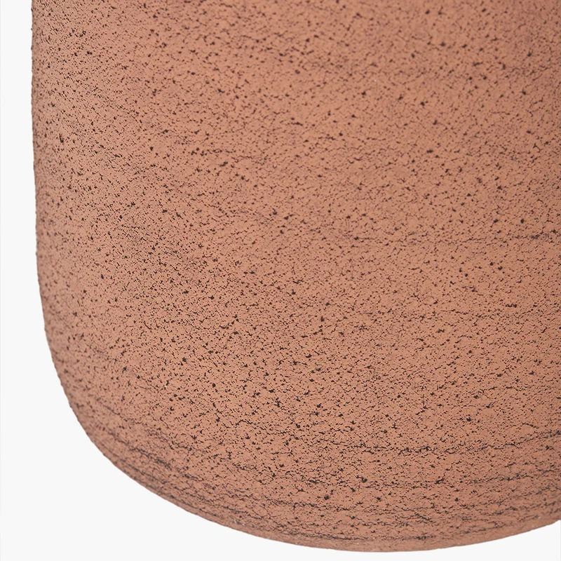 Natural Textured Terracotta Decorative Vase with Handles Medium