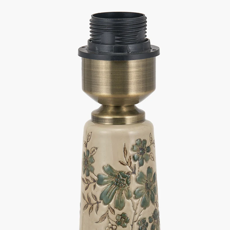 Maeve Green Floral Ceramic Table Lamp Base