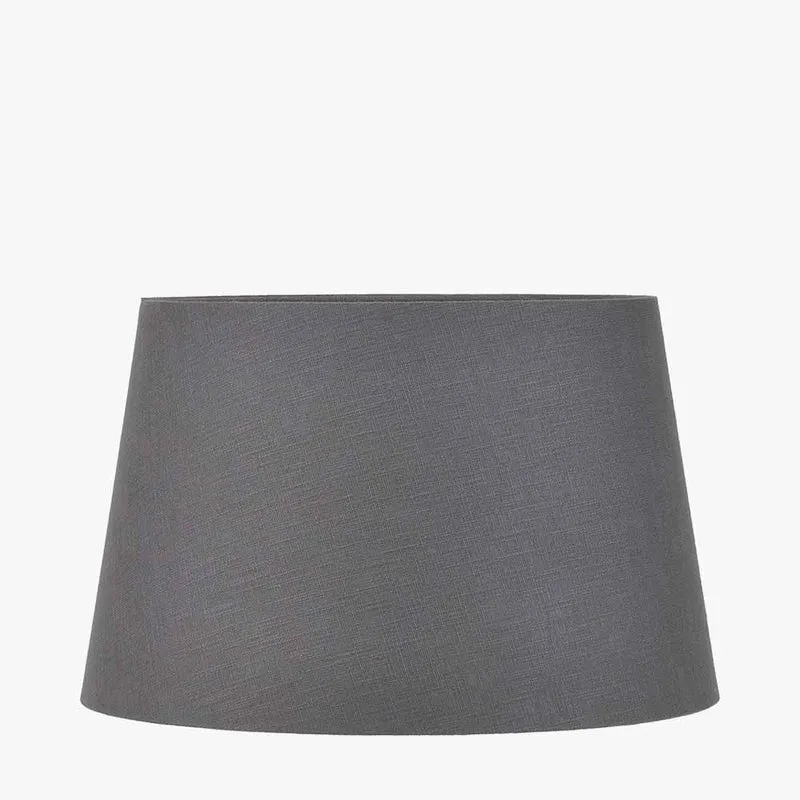 Lys 30cm Steel Grey Self Lined Linen Tapered Lampshade