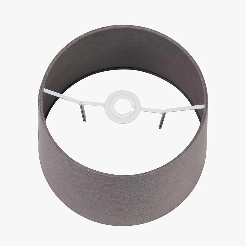Lys 30cm Steel Grey Self Lined Linen Tapered Lampshade