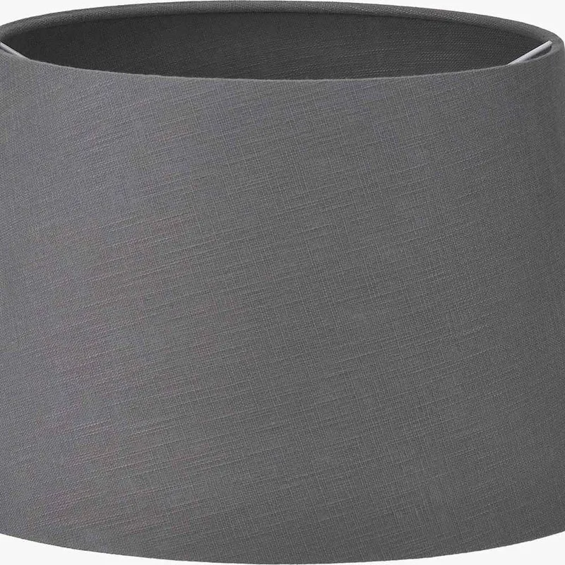 Lys 30cm Steel Grey Self Lined Linen Tapered Lampshade