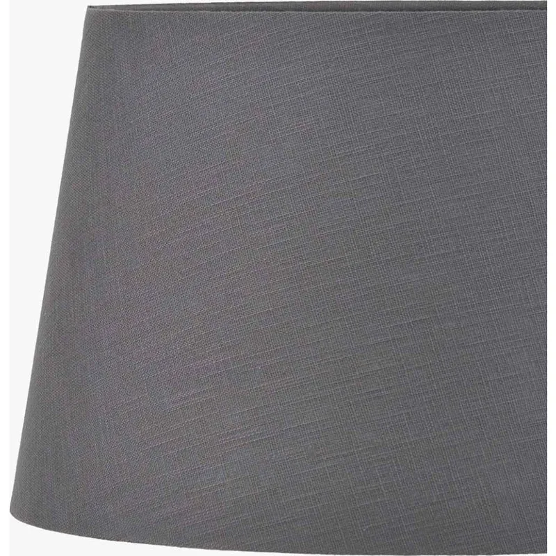 Lys 30cm Steel Grey Self Lined Linen Tapered Lampshade