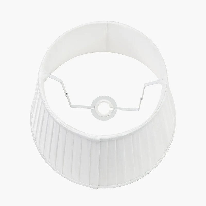 Lyndon 30cm Ivory Silk Mix Knife Pleat Tapered Lampshade