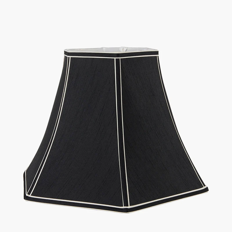 Lyla 30cm Black Silk Mix Bowed Lampshade
