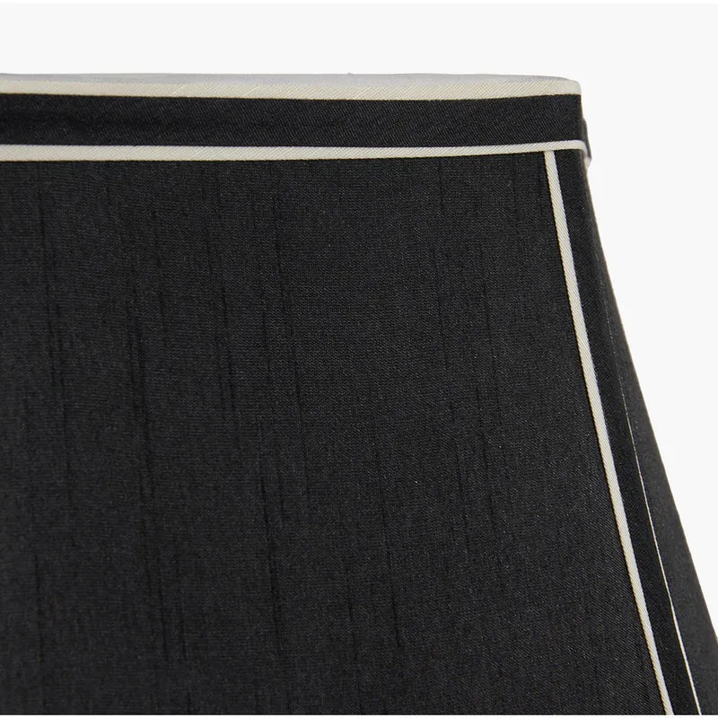Lyla 30cm Black Silk Mix Bowed Lampshade