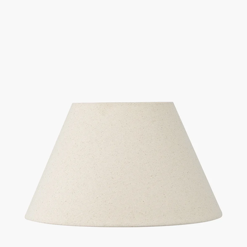 Lulia Antique Finish Stoneware Table Lamp Base with Seychelles 40cm Cream Slubby Cotton Empire Lampshade