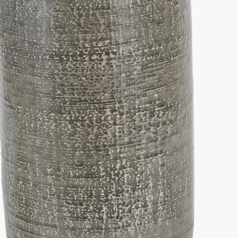Lorient Slate Grey Textured Ceramic Table Lamp