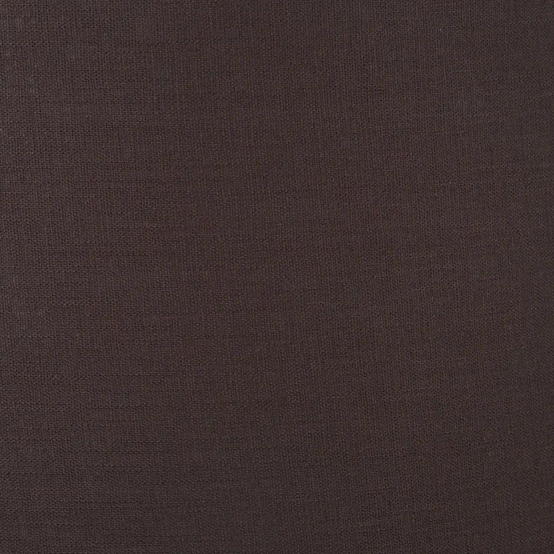 Lino 40cm Bitter Chocolate Self Lined Linen Cylinder Lampshade