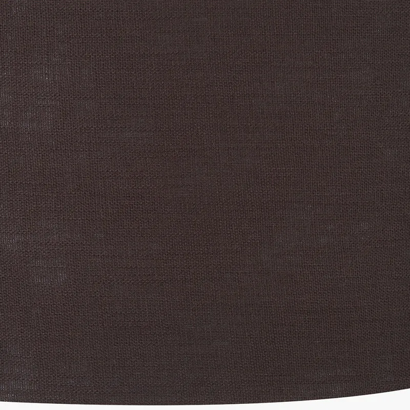 Lino 35cm Bitter Chocolate Self Lined Linen Cylinder Lampshade