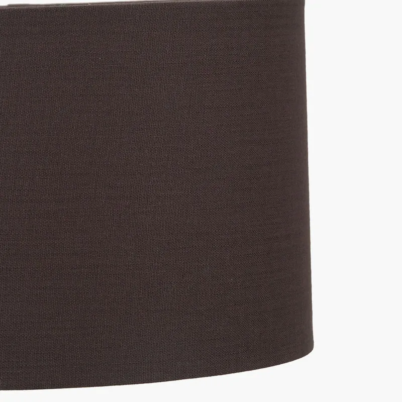 Lino 30cm Bitter Chocolate Self Lined Linen Cylinder Lampshade