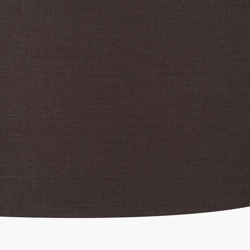 Lino 30cm Bitter Chocolate Self Lined Linen Cylinder Lampshade
