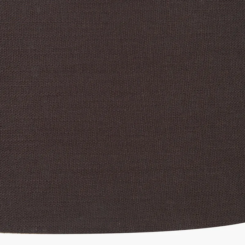 Lino 25cm Bitter Chocolate Self Lined Linen Cylinder Lampshade