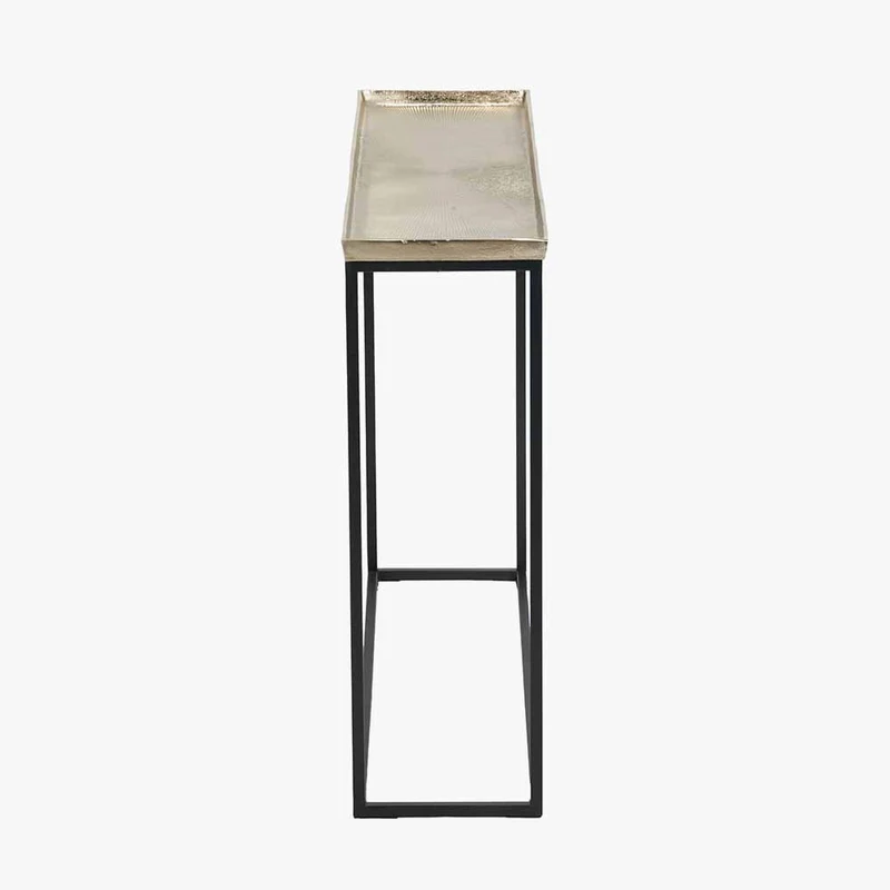 Franklin Gold Cast and Black Metal Console Table