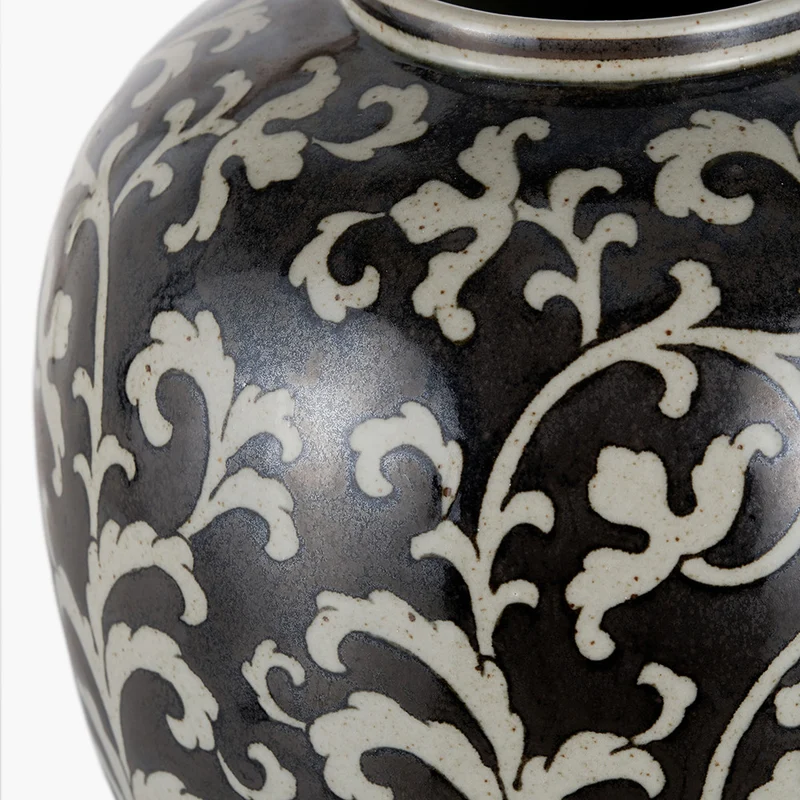 Florentine Grey and White Ceramic Vase
