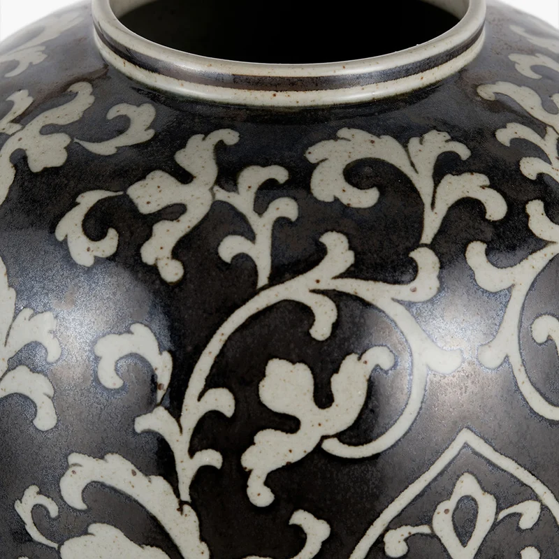 Florentine Grey and White Ceramic Vase