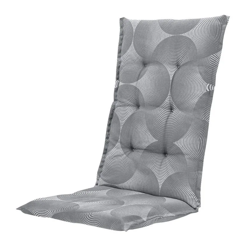 Madison stoelkussen hoge rug Outd WR Napels rondo grey grey 123x50 cm