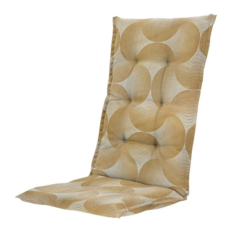 Madison stoelkussen hoge rug Outd WR Napels rondo mustard 123x50 cm