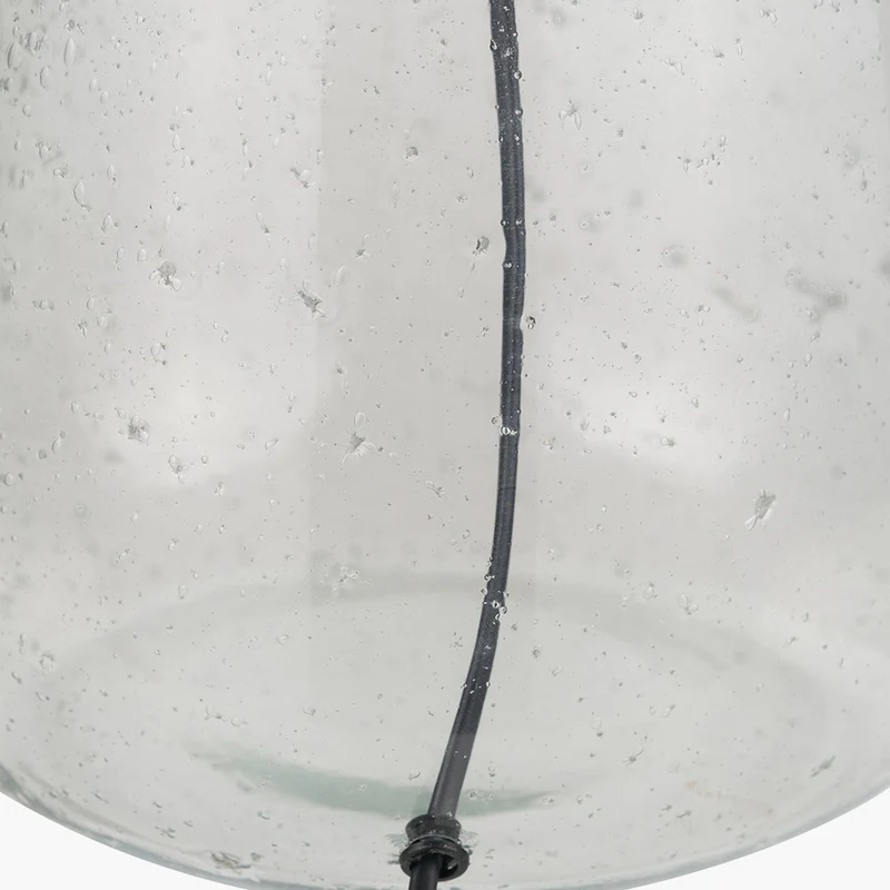 Elysia Bubble Glass and Silver Metal Table Lamp Base with Edward 40cm Pistachio Green Linen Cylinder Lampshade