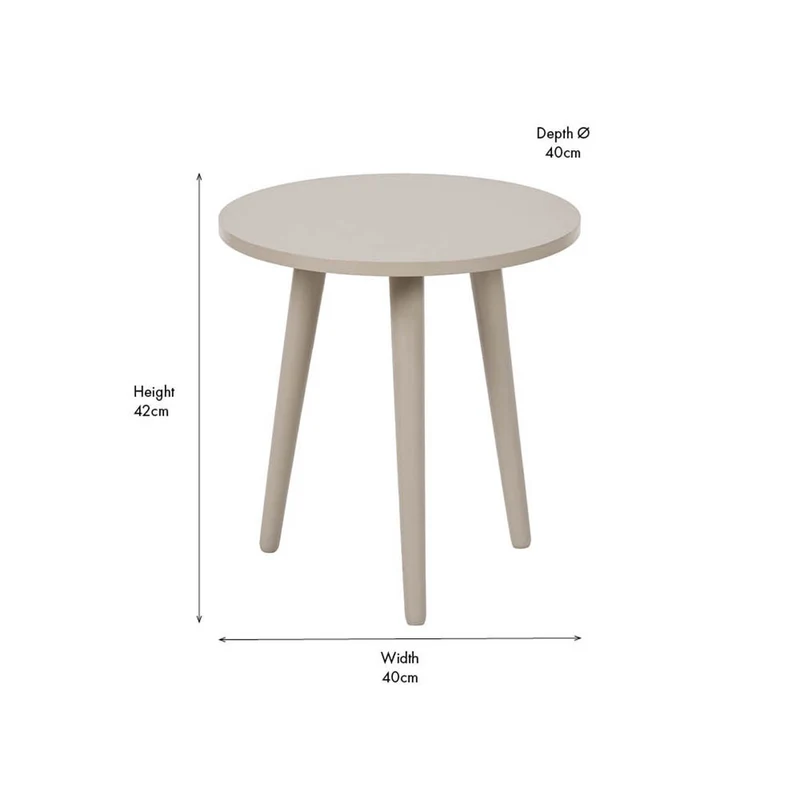 Devonshire Putty Pine Wood Side Table