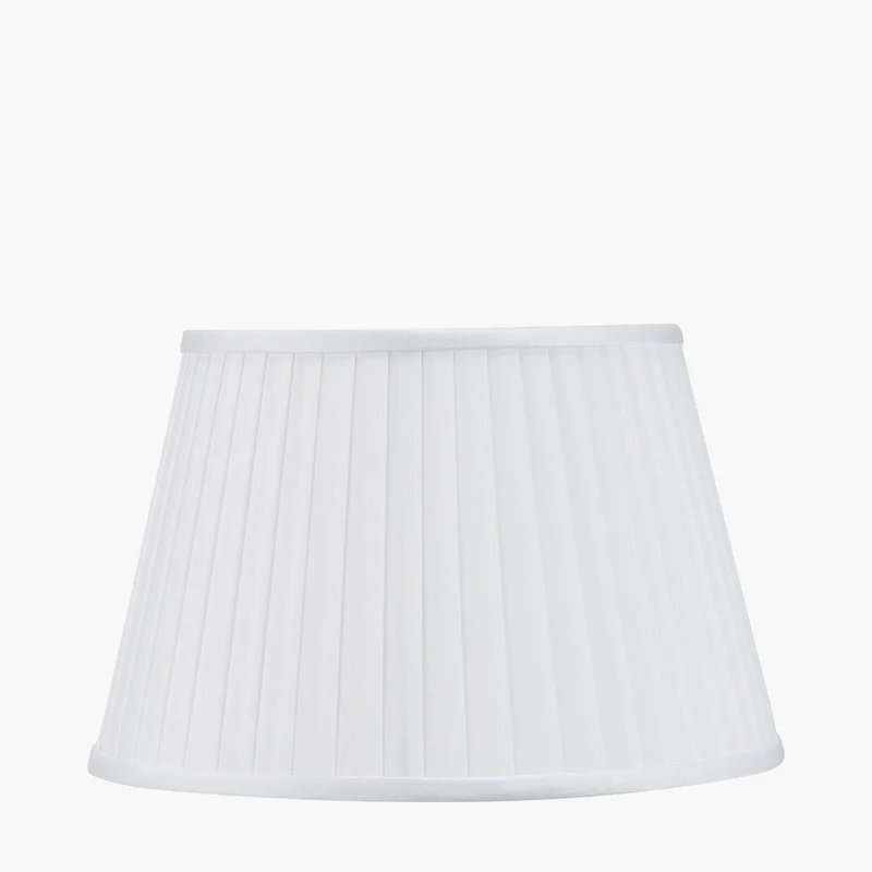 Deer Medium Glass Table Lamp Base with Lyndon 35cm Ivory Silk Mix Knife Pleat Tapered Lampshade