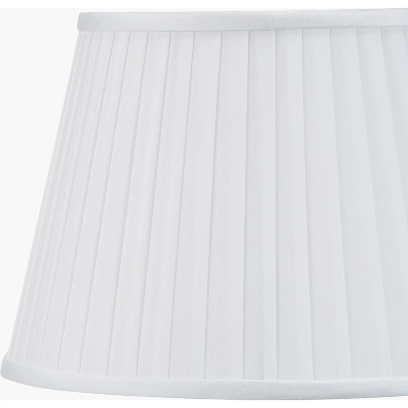 Deer Medium Glass Table Lamp Base with Lyndon 35cm Ivory Silk Mix Knife Pleat Tapered Lampshade