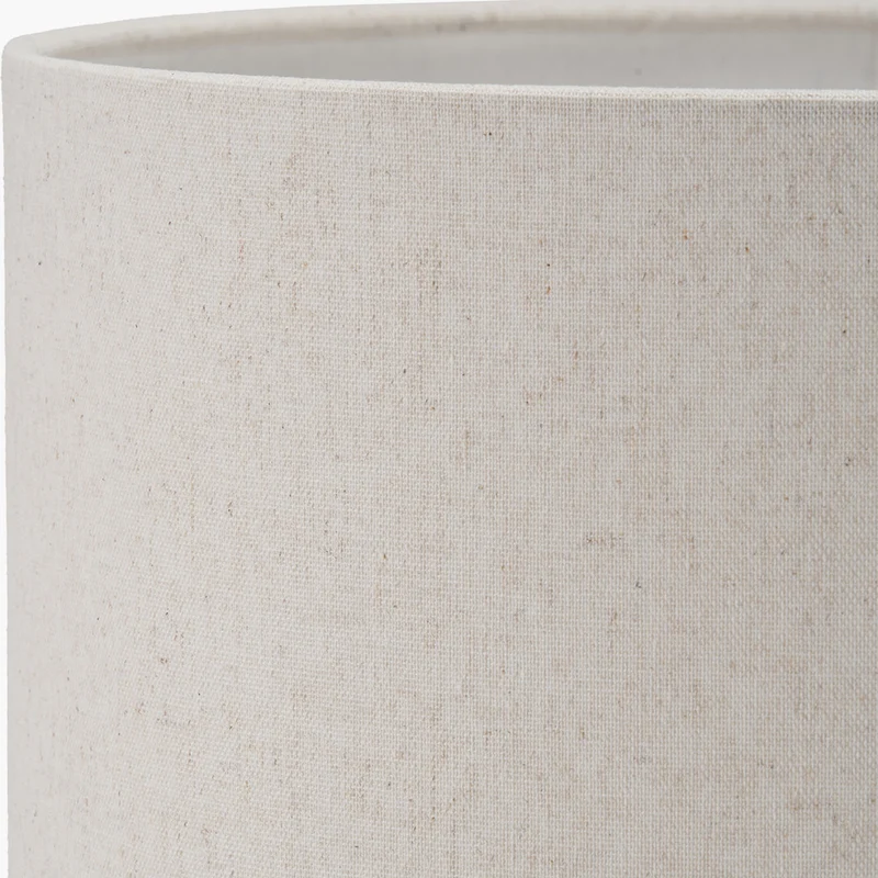 Daikon Flower Medium Glass Table Lamp Base with Quinn 35cm Slubby Hopsack Cylinder Shade