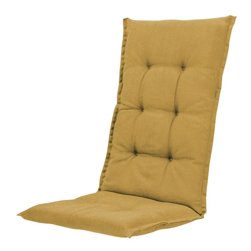 Madison stoelkussen hoge rug Outd WR Napels mustard 123x50 cm