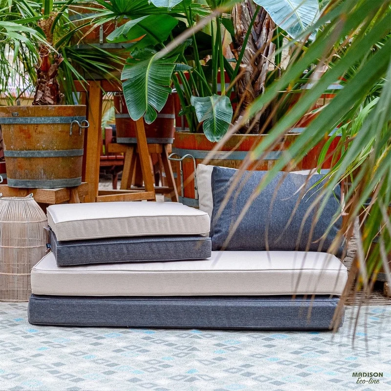 Madison lounge rugkussen Dark grey canvas eco+ 40x60 cm