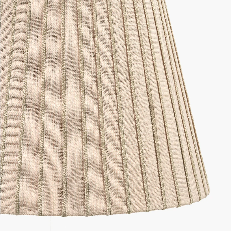Isla 45cm Jute Striped Natural & Olive Tapered Lampshade
