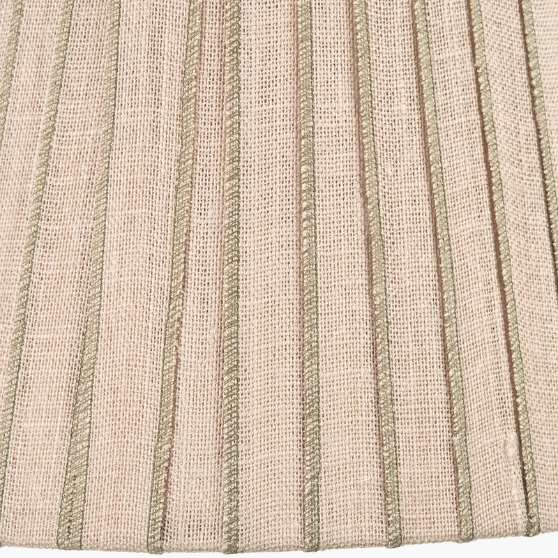 Isla 40cm Jute Striped Natural & Olive Tapered Lampshade