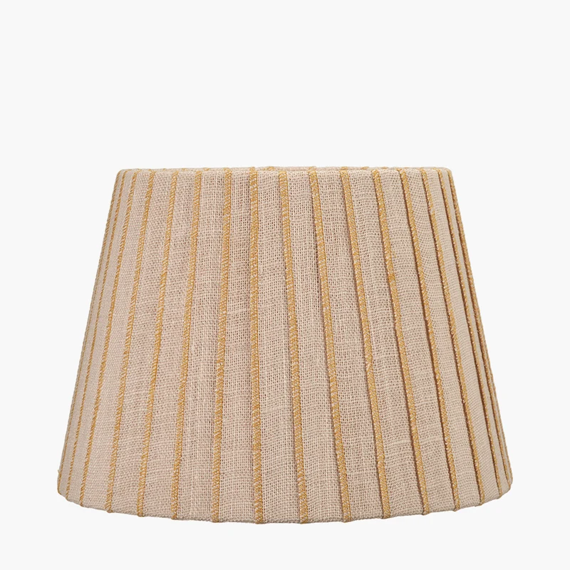 Isla 35cm Jute Striped Natural & Yellow Tapered Lampshade