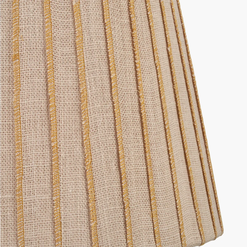 Isla 35cm Jute Striped Natural & Yellow Tapered Lampshade
