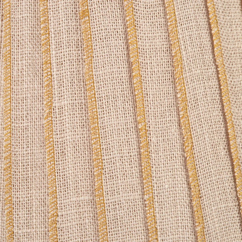 Isla 35cm Jute Striped Natural & Yellow Tapered Lampshade