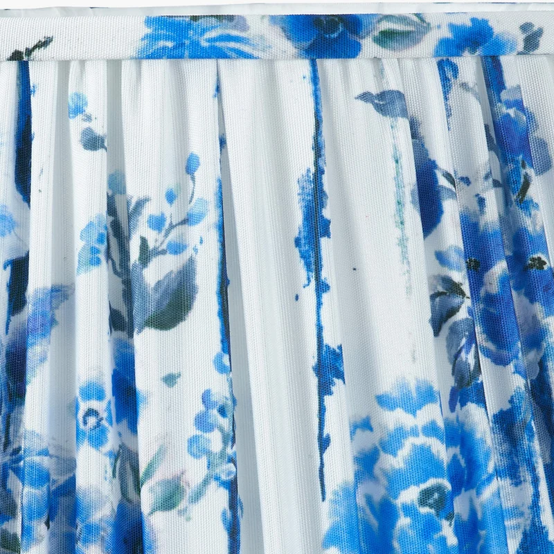 Kyoto Flower 40cm Pleated Shade Cobalt