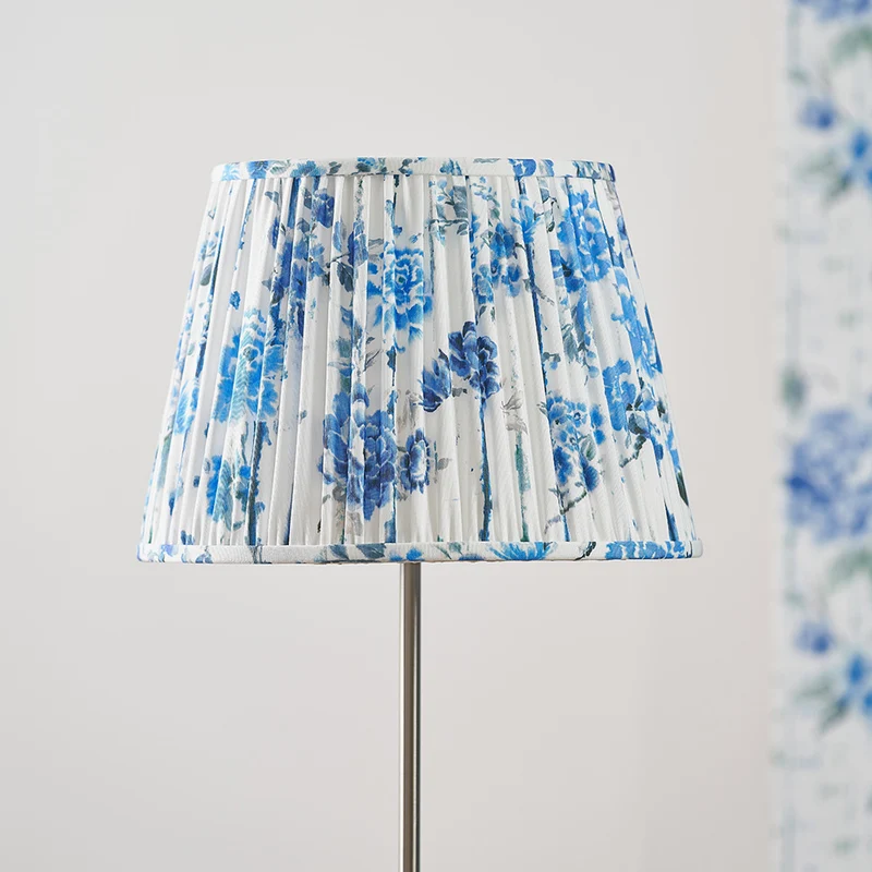 Kyoto Flower 40cm Pleated Shade Cobalt
