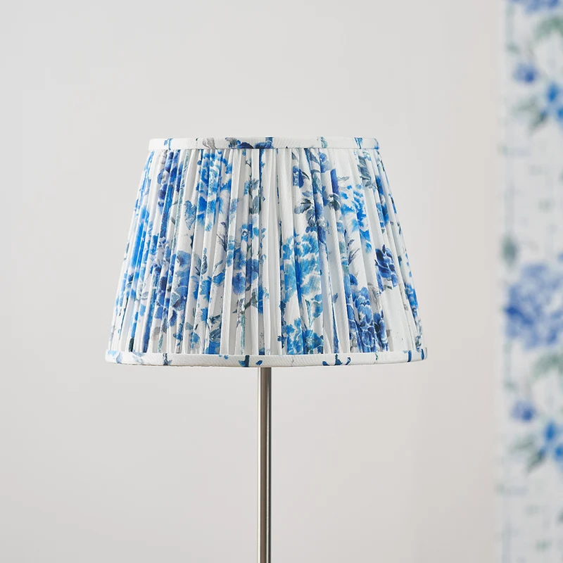 Kyoto Flower 35cm Pleated Shade Cobalt