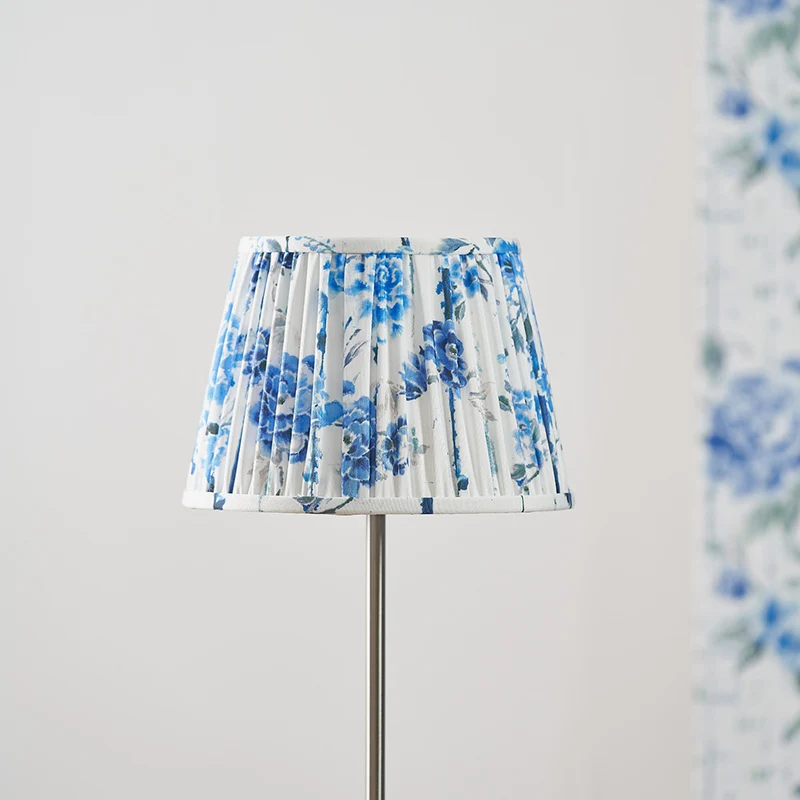 Kyoto Flower 30cm Pleated Shade Cobalt