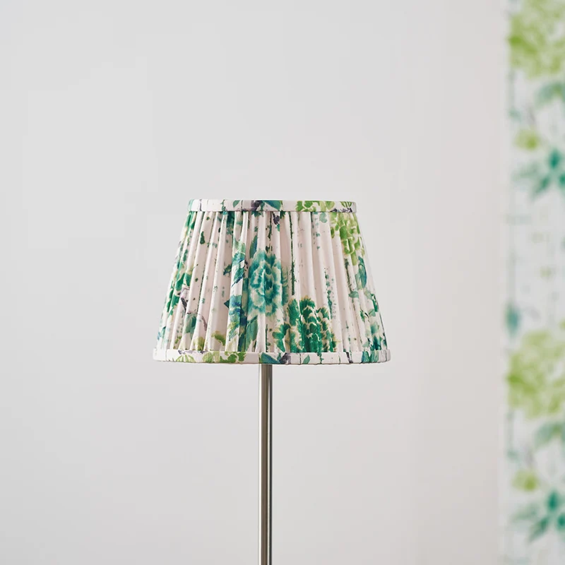Kyoto Flower 25cm Pleated Shade Emerald