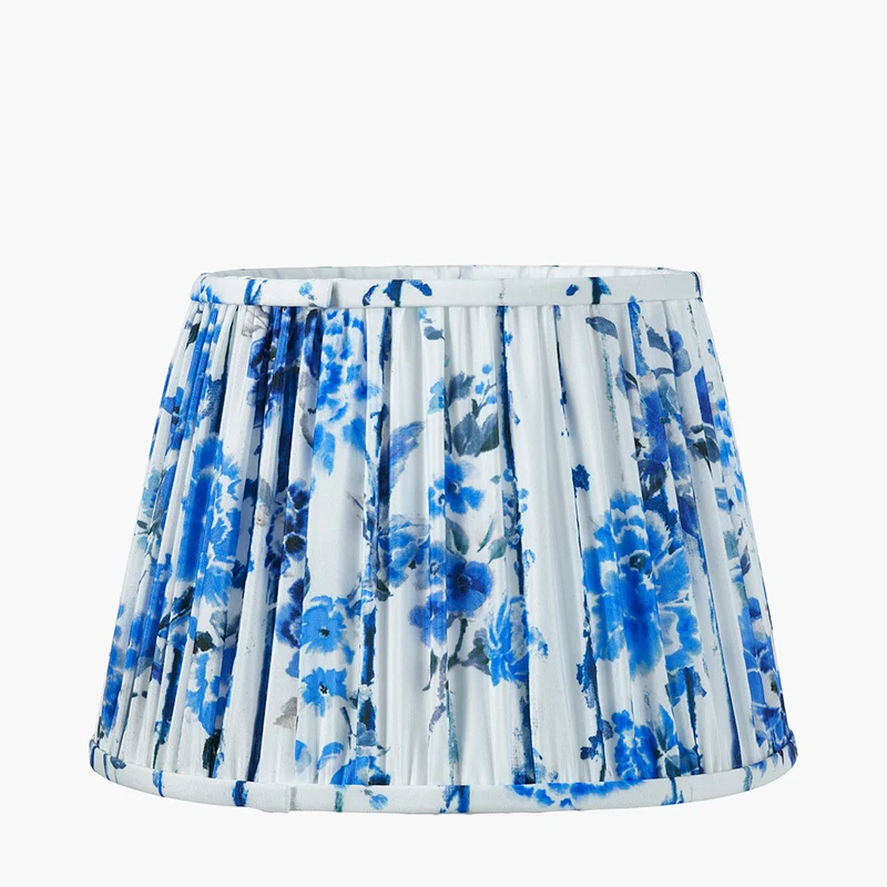 Kyoto Flower 25cm Pleated Shade Cobalt
