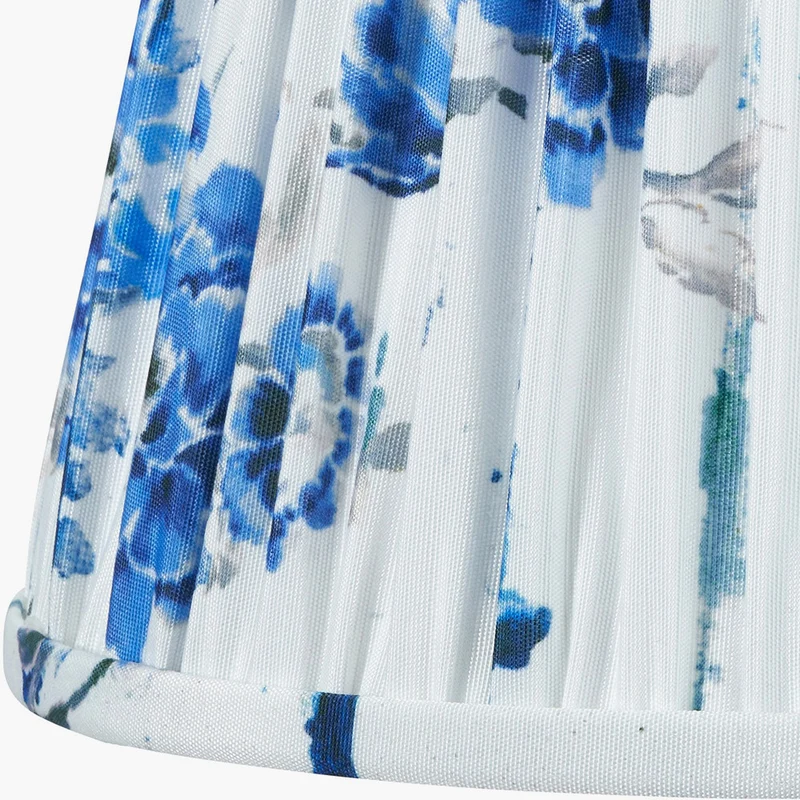 Kyoto Flower 25cm Pleated Shade Cobalt