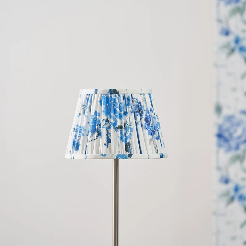 Kyoto Flower 25cm Pleated Shade Cobalt