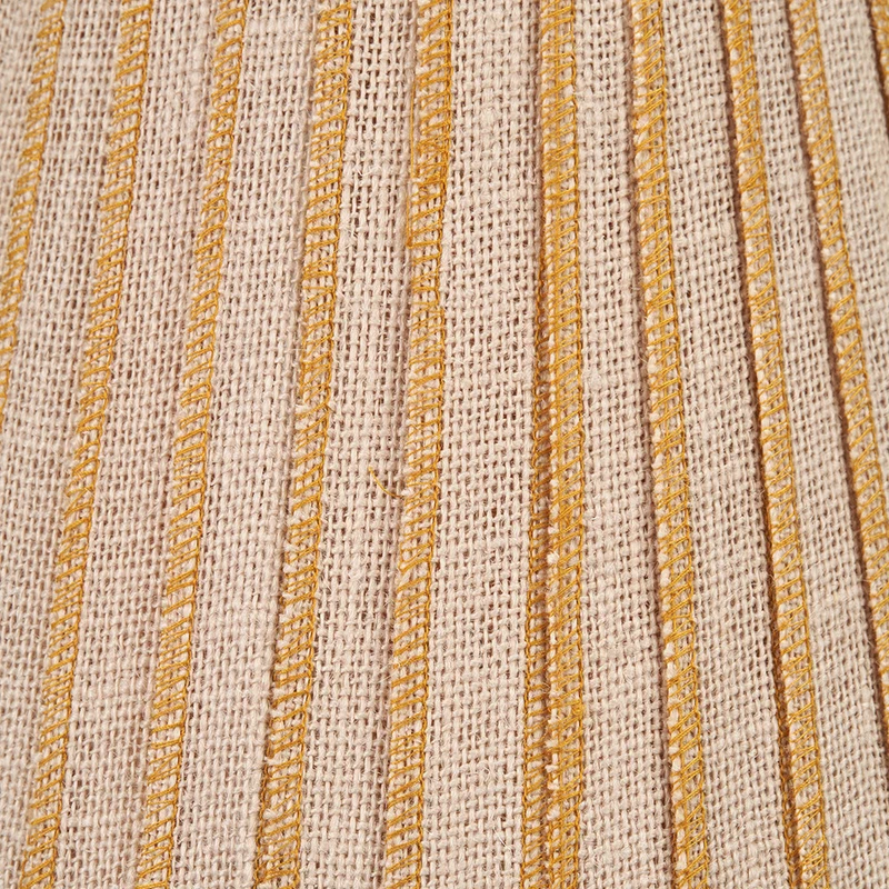 Isla 25cm Jute Striped Natural & Yellow Tapered Lampshade