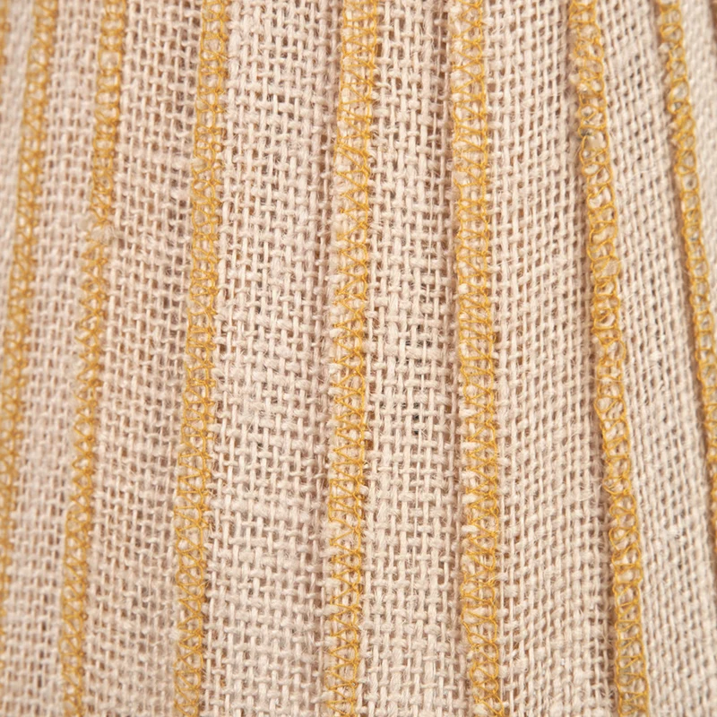 Isla 14cm Jute Striped Natural & Yellow Tall Tapered Candle Clip Lampshade