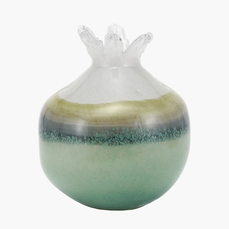 Juno Sage and Mist Ombre Glass Bud Vase