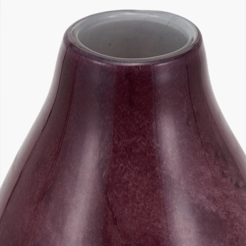 Juno Deep Plum Ombre Glass Vase