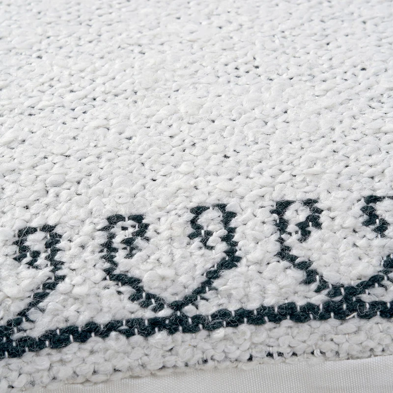 Indoor Outdoor White and Black Greek Key Design Scatter Cushion